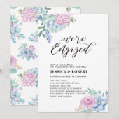 Invitation Fleur Succulente "Nous sommes engagés" Partie d'en (Devant / Derrière)