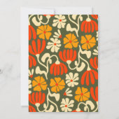 Invitation Fleur Super vintage Bonjour Soixante 60e anniversa (Dos)