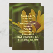 Invitation Fleur Susan aux yeux noirs (Devant / Derrière)