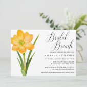 Invitation Fleur tendance JAUNE CROCUS mariage Brunch nuptial (Debout devant)