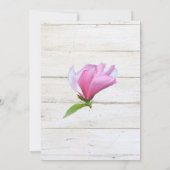 Invitation Fleur, Texture de bois de Magnolia Lancement de b (Dos)