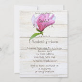 Invitation Fleur, Texture de bois de magnolia Shower de maria (Devant)