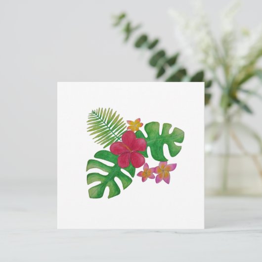 Invitation Fleur tropicale (Debout devant)