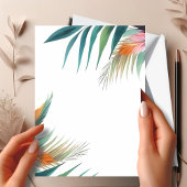 Invitation Fleur tropicale à l'aquarelle et jaguar