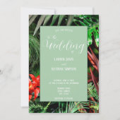 Invitation Fleur tropicale, couleurs terreuses, Moderne, Mari (Devant)