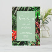 Invitation Fleur tropicale, couleurs terreuses, Moderne, Mari (Debout devant)