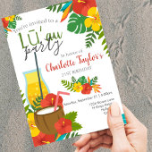 Invitation Fleur tropicale Luau