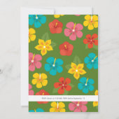 Invitation Fleur tropicale Luau (Dos)