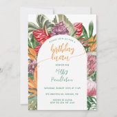 Invitation Fleur tropicale Luau Anniversaire (Devant)
