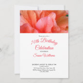 Invitation Fleur tropicale Photo 70e anniversaire (Devant)