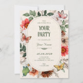Invitation Fleur vintage (Devant)