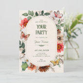 Invitation Fleur vintage (Debout devant)