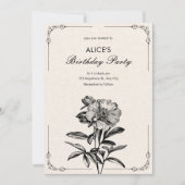 Invitation Fleur vintage (Devant)