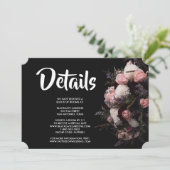 Invitation Fleur vintage foncée   (Debout devant)