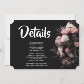 Invitation Fleur vintage foncée   (Devant)