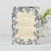 Invitation Fleur Vintage Rustique Direction Mariage (Debout devant)