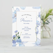 Invitation Fleur violet (Debout devant)