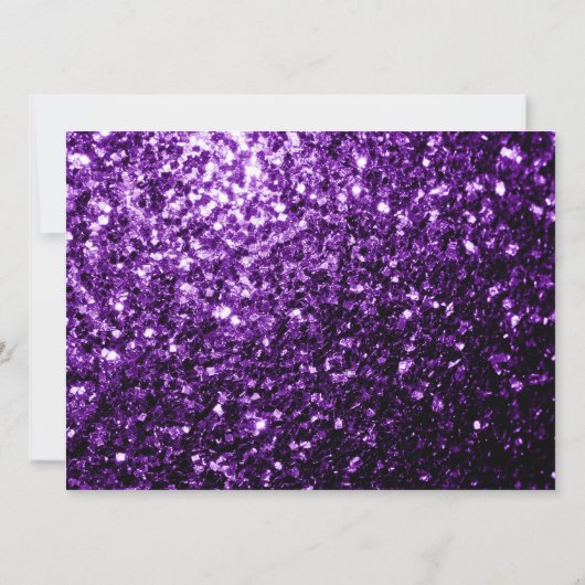 Invitation Fleur violet foncé Sweet 16 élégant script (Dos)