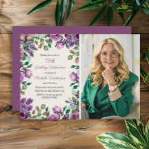 Fleur Violet Menthe Verte 75e Anniversaire Photo