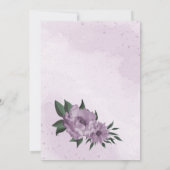 Invitation fleur violet verdure anniversaire botanique (Dos)
