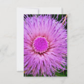 Invitation Fleur violette et rose (Devant)