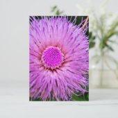 Invitation Fleur violette et rose (Debout devant)