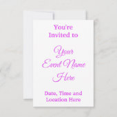 Invitation Fleur violette et rose (Dos)