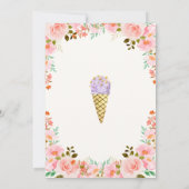 Invitation Fleur Voici le Baby shower de crème glacée Scoop (Dos)