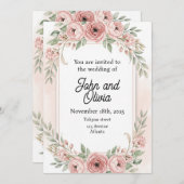 Invitation Fleuri (Devant / Derrière)