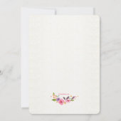 Invitation Fleurie Aquarelle Colorée (Dos)