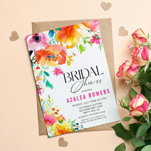 Invitation Fleurie Aquarelle pour Tout Événement