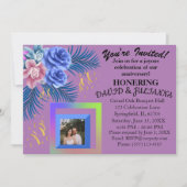 Invitation Fleurie Bohème Moderne de Lilas Violet (Devant)