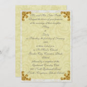 Invitation Fleurie Coin d'Or (Devant / Derrière)