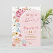 Invitation Fleurie Colorée de Printemps pour Bébé (Debout devant)