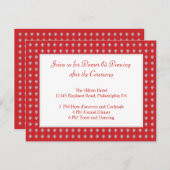 Invitation fleurie de carte de réception de (Devant / Derrière)