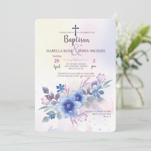 Invitation Fleurie de Saphir (Debout devant)