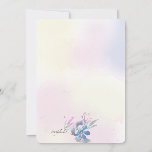 Invitation Fleurie de Saphir (Dos)