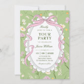Invitation Fleurie douce vintage (Devant)