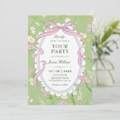 Invitation Fleurie douce vintage (Debout devant)