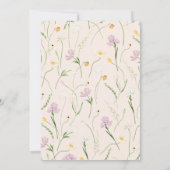 Invitation Fleurie douce vintage (Dos)