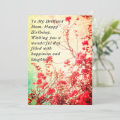 Invitation fleurie élégant joyeux anniversaire brillant mam (Debout devant)