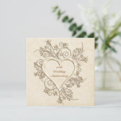 Invitation Fleurie en Or pour le 50e Anniversaire (Debout devant)