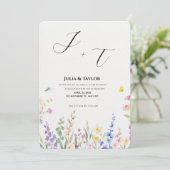 Invitation Fleurie Multicolore Douce (Debout devant)