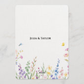 Invitation Fleurie Multicolore Douce (Dos)