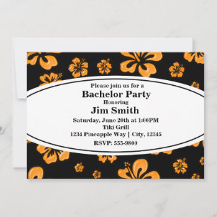 Invitation Fleurie Noir à l'Hibiscus Tropical Oran