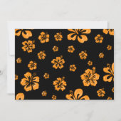 Invitation Fleurie Noir Hibiscus Tropical Orange (Dos)