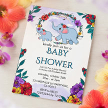 Invitation Fleurie pour Baby Shower 2026
