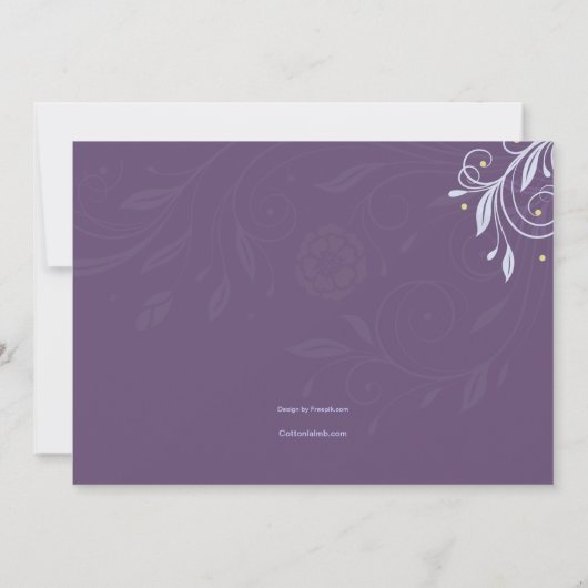 Invitation Fleurie Pourpre Privilégiée (Dos)