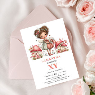 Invitation Fleurie Rose pour le 4ème Anniversaire
