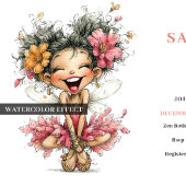 Invitation Fleurie Rose pour les 2 ans de la Migno